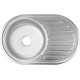 Кухонная мойка AKS Овальная 77x50 матовый хром