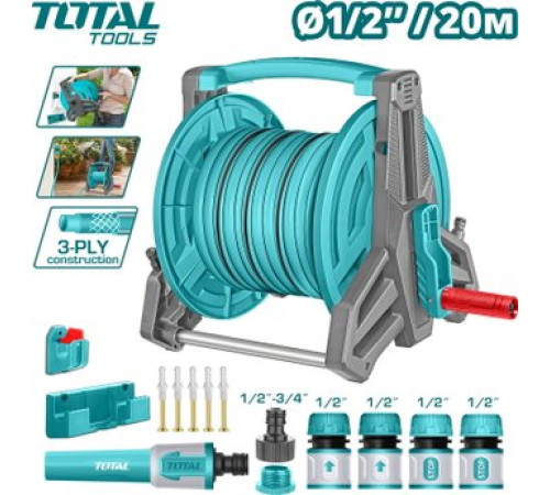 Катушка со шлангом Total THHR20124