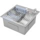 Кухонная мойка Saniteco 4848 + Spike F9S07000 хром, с сифоном, дозатором и коландером