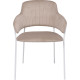 Стул с подлокотниками Алвест AV 448 серо-бежевый бархат H-08/белый