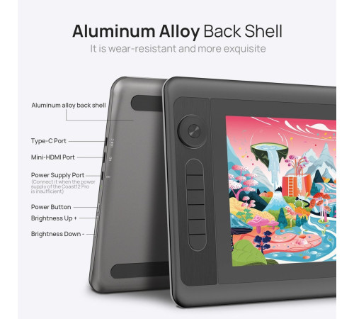 Графический монитор Parblo Coast 12 Pro Gen2 черный