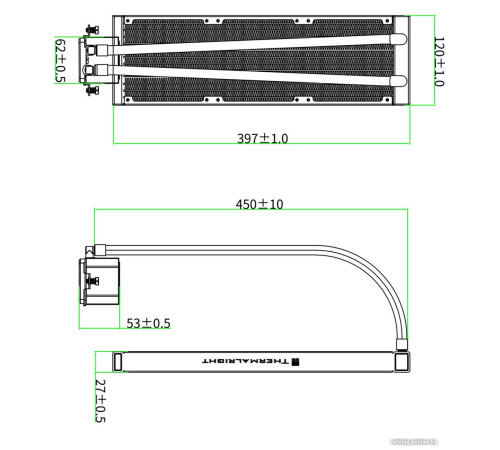 Система жидкостного охлаждения для процессора Thermalright Frozen Edge 360 черный