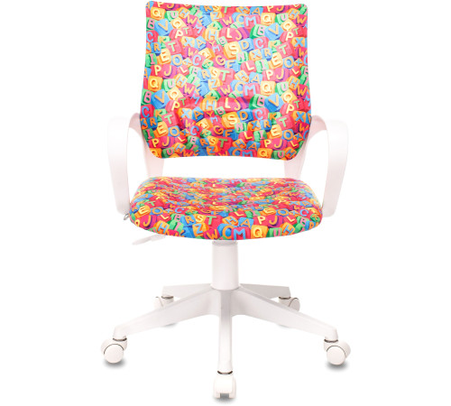 Компьютерное кресло Бюрократ Burokids 1W 1920557 мультиколор алфавит/пластик белый