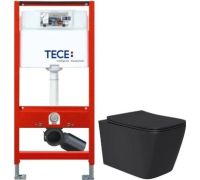 Унитаз подвесной Lauter Magdeburg 21103EC + TECE Profil 9300302 черный матовый