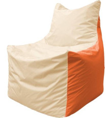 Кресло-мешок Flagman Фокс Ф2.1-143 слоновая кость/оранжевый