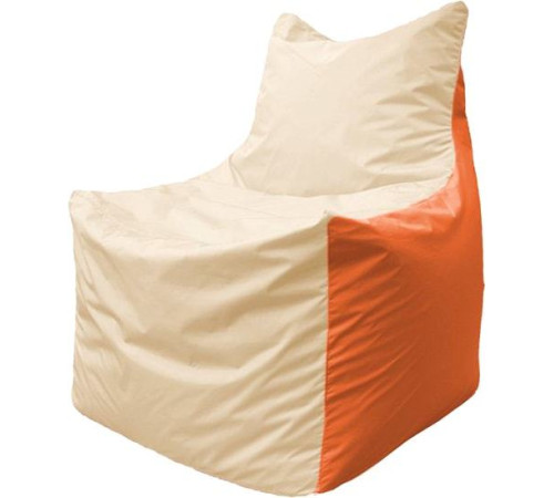 Кресло-мешок Flagman Фокс Ф2.1-143 слоновая кость/оранжевый