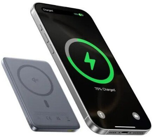 Внешний аккумулятор Baseus PicoGo AM41 Ultra-Slim Qi2 Magnetic Power Bank 10000mAh серый