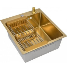 Кухонная мойка Diamond 450*500, коландер, дозатор GOLD DECOR