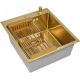 Кухонная мойка Diamond 450*500, коландер, дозатор GOLD DECOR