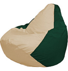 Кресло-мешок Flagman Груша Супер Мега 4XL Г5.1-137 светло-бежевый/тёмно-зелёный