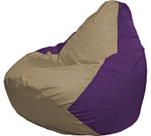 Кресло-мешок Flagman Груша Медиум XL Г1.1-79 темно-бежевый/фиолетовый