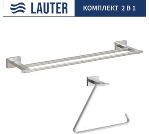 Набор аксессуаров для ванной Lauter 21TS1017 + 21TS1011 Chrome, 2 предмета