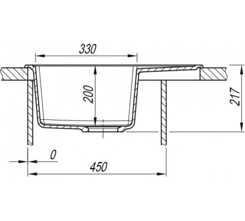 Кухонная мойка ARFEKA Alexia 58 графитовый