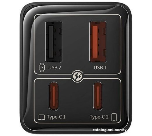 Сетевое зарядное Baseus GaN6 Pro Fast Charger 2C+2U 65W P10162701113-00 черный