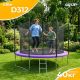Батут GoUP Elite-D374 с сеткой и лестницей, фиолетовый