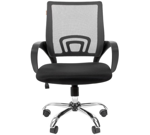 Кресло CHAIRMAN 696 Chrome черный/серый