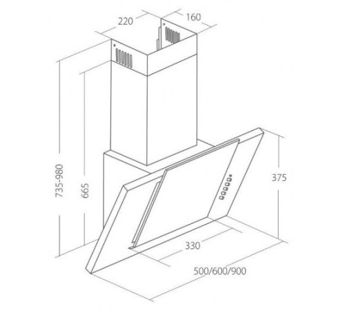 Кухонная вытяжка Akpo Grand eco 60 WK-4 черный