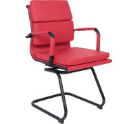 Офисное кресло AksHome Indigo CF экокожа, красный/черный