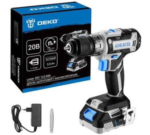 Дрель-шуруповерт Deko Loner 20V 085-1006 с 1-им АКБ