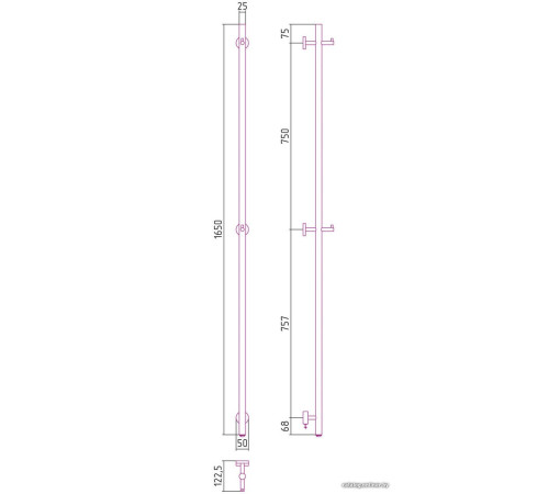 Полотенцесушитель Сунержа Аскет 1650 051-0850-1650