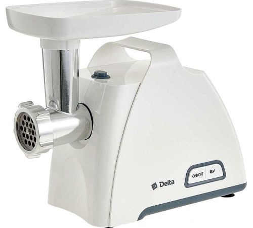Мясорубка Delta DL-6104M белый/серый