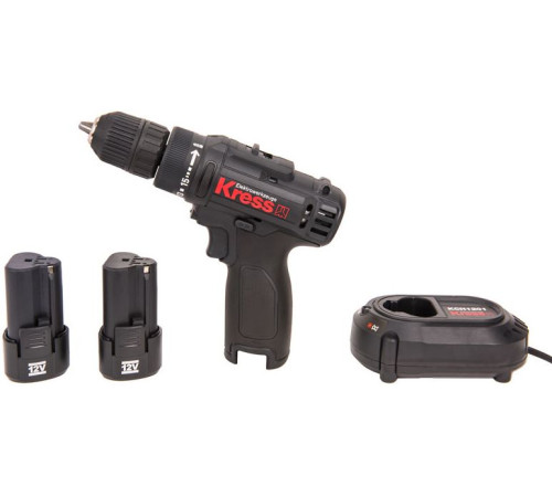 Дрель-шуруповерт Kress KU201.2 с 2-мя АКБ, сумка