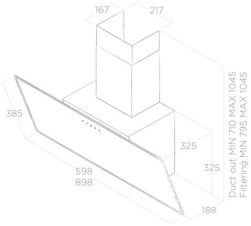 Кухонная вытяжка Elica Shire WH/A/60 No Plug