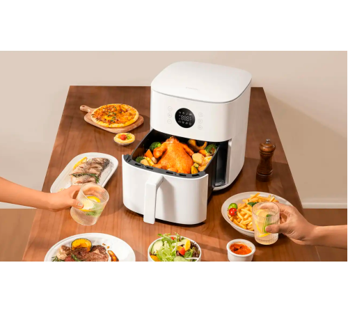 Аэрогриль аэрофритюрница Xiaomi Air Fryer 6.5L MAF-W6501 белый, евровилка