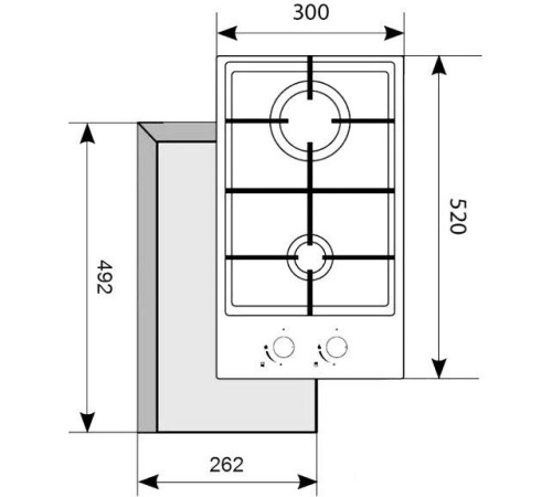 Варочная панель Akpo PGA 302 FGC WH