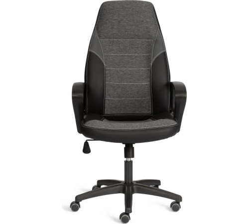 Офисное кресло TetChair Inter 24 кожзам/ткань черный/серый, 36-6/207/TW-12/TW-11
