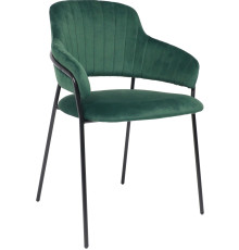 Стул с подлокотниками Алвест AV 448 темно-зеленый бархат/черный