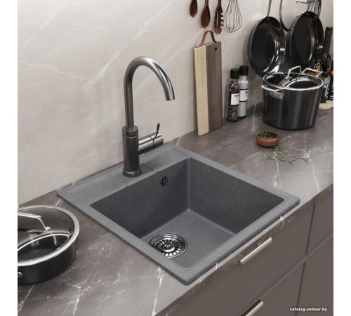 Кухонная мойка Mixline ML-GM28 552183 графитовый