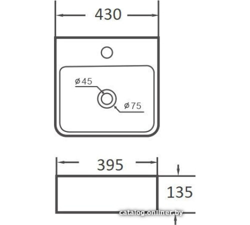 Умывальник Aquaceramika Wave AC525D