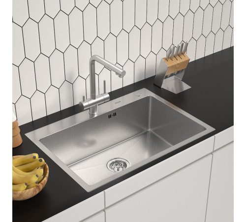 Кухонная мойка ARFEKA ECO AR 700*500 SATIN DECOR MILLET GRAINS