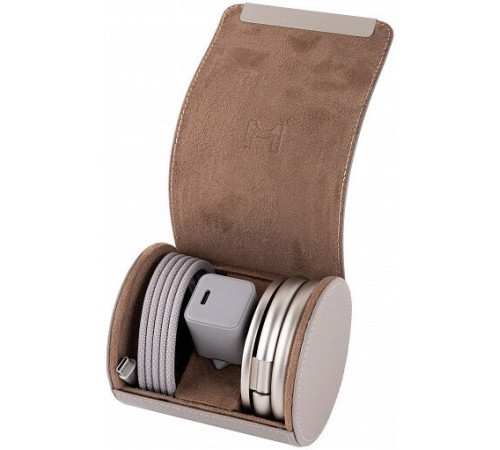 Беспроводное зарядное Magssory Disc Signature Edition 3 в 1 для Apple WCH033 титановый