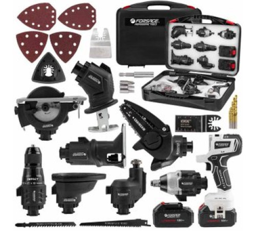 Набор электроинструментов FORSAGE F-JCB-18MT-B с 2-мя АКБ, кейс