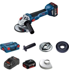 Угловая шлифмашина Bosch GWS 18V-10 Professional 06019J4004 с 2-мя АКБ, кейс