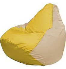 Кресло-мешок Flagman Груша Медиум Г1.1-255 жёлтый/светло-бежевый