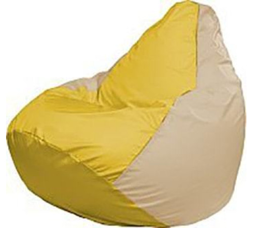 Кресло-мешок Flagman Груша Медиум Г1.1-255 жёлтый/светло-бежевый