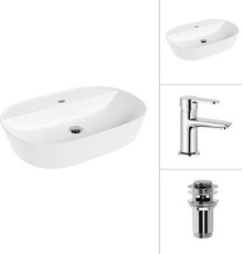 Умывальник Lauter 21460-60 + Jet 21AM12361 с донным клапаном 21190CH хром