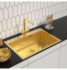 Кухонная мойка ARFEKA ECO AR 700*500 GOLD PVD NANO DECOR