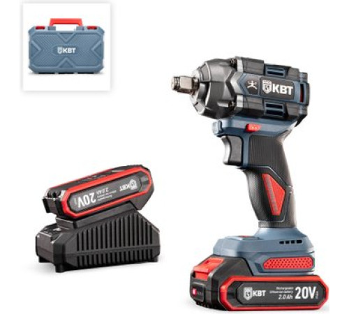 Гайковерт КВТ WB-20-350 с 2-мя АКБ, кейс