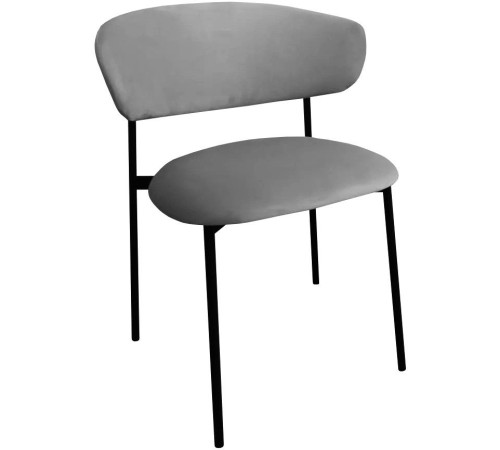 Стул M-City Brandy-X 461MC05468 светло-серый BM-4 велюр/белый