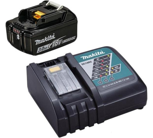 Аккумулятор с зарядным устройством Makita BL1830B + DC18RC 18В/3.0 Ah + 7.2-18В