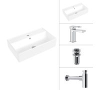 Умывальник Lauter 21855 + Cascade 21СК655C + сифон 21635CH + донный клапан 21190CH хром