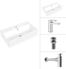 Умывальник Lauter 21855 + Cascade 21СК655C + сифон 21635CH + донный клапан 21190CH хром
