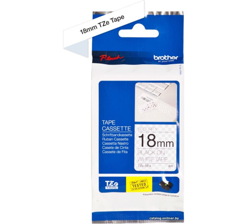 Картридж-лента для термопринтера Brother TZe-SE4 18 мм, 8 м