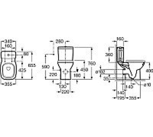 Унитаз напольный Roca Debba 734299700Y