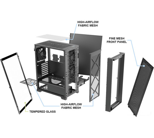 Корпус Montech AIR 1000 Lite черный