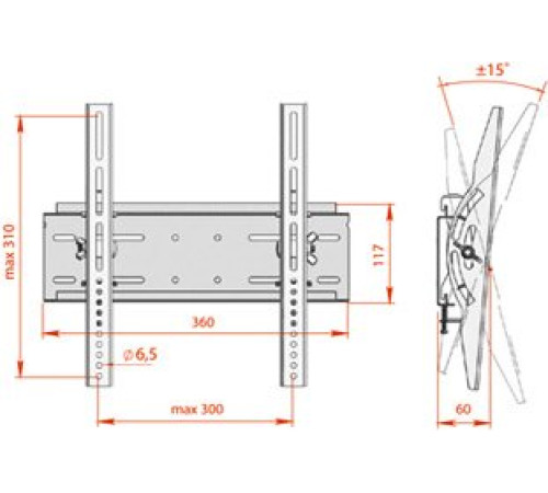 Кронштейн для телевизора Electric Light КБ-01-43